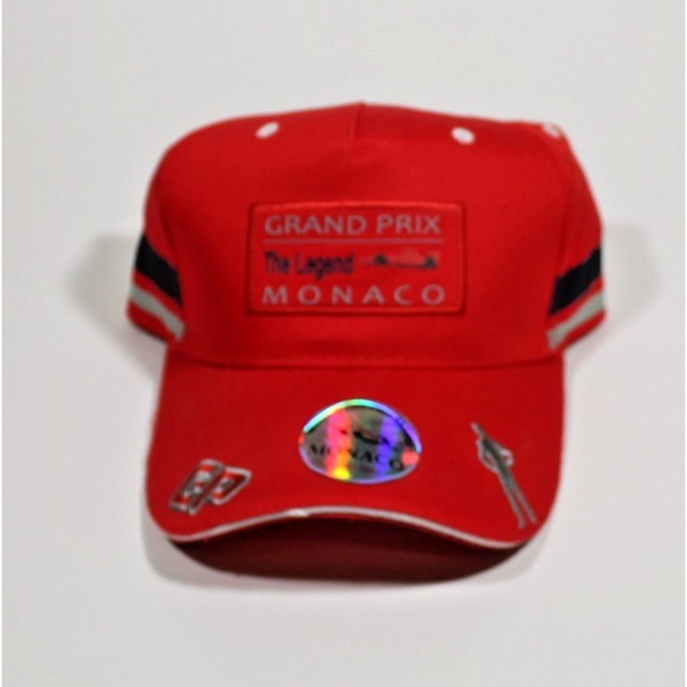 Monaco Grand Prix The Legend Embroidered Adjustable Hat Cp Red View 4
